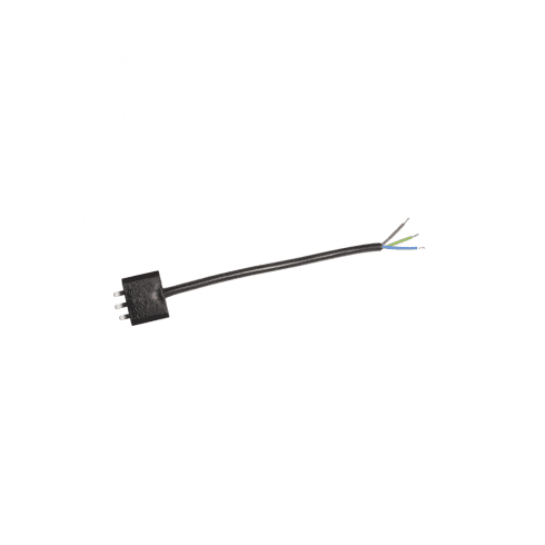 Takkontakt DCL, svart, 20 cm kabel, jordet