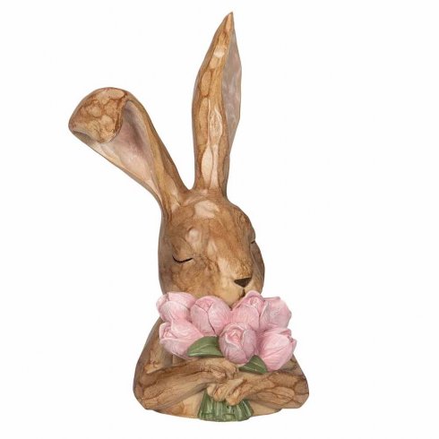 Kaninen Tilly med blomster