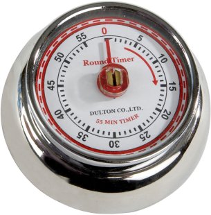 Kjøkkenklokke Crome Dulton, magnetisk