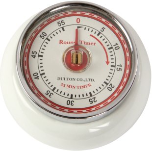 Kjøkkentimer Vit Dulton, magnetisk