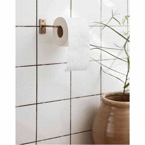 Toalettpapirholder i antikmessing