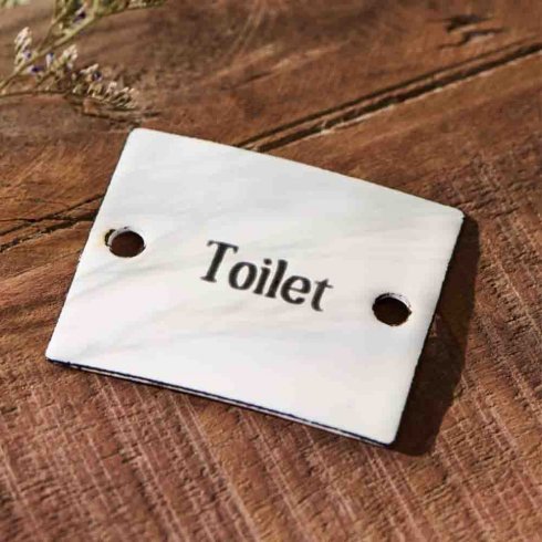TOILET-skilt 6 x 5 cm