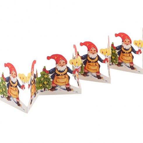 Juledekorasjon: Papirfigurer – Nisse med grenlys
