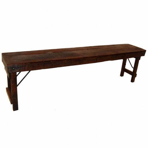Trebenk av gjenvunnet materiale, sammenleggbar, 165 cm