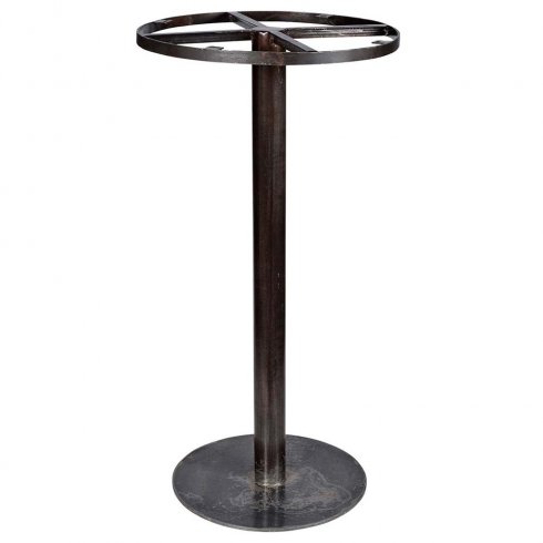 Høyt bordben i klarlakkert jern, 107 cm