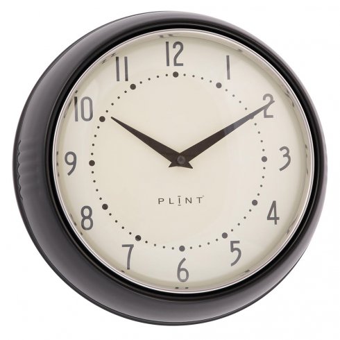Klokke fra 50-tallet, svart (Plint)