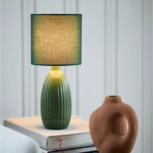 Uno bordlampe, grønn, 37 cm – Pr Home