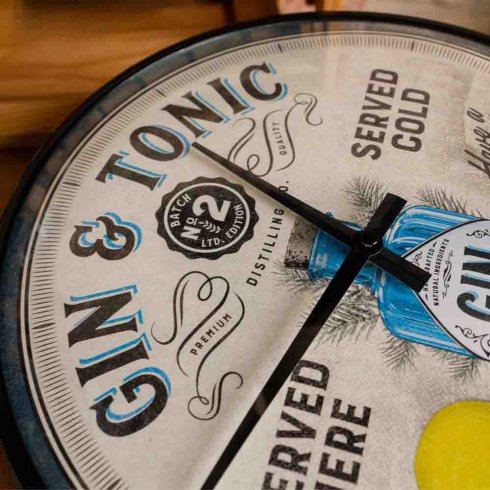 Veggklokke Gin & Tonic 31 cm
