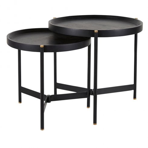 Turin sidebord, 2 sett, svart, Wikholm Form