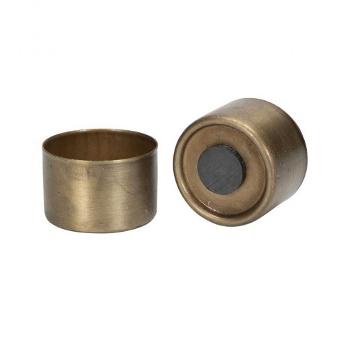 Varmelysholder, magnet, antikk messing /stk