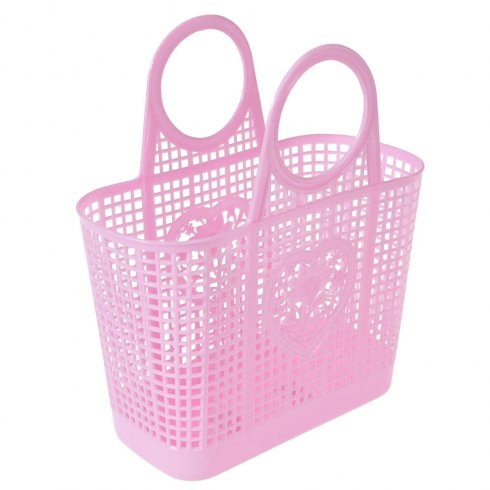 Liten strandveske i plast – Rosa