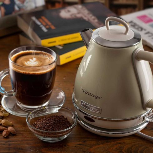 Ariete vintage vannkoker, 1 liter, beige