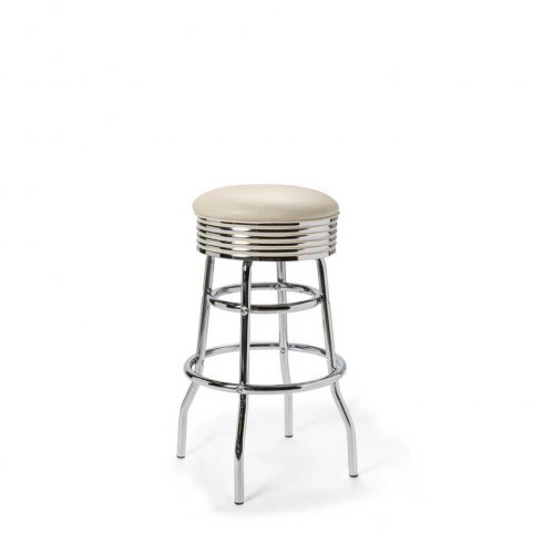 Diner barstol vintage utan rygg off white