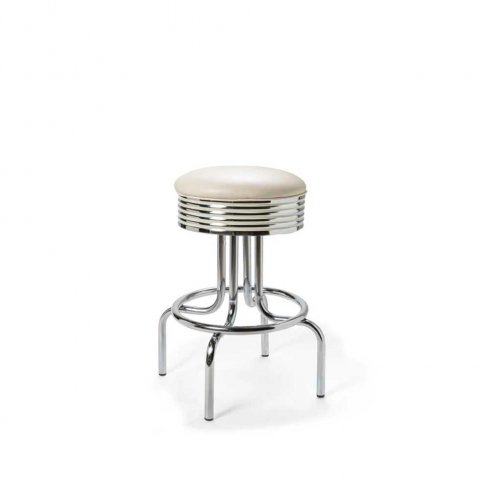 Diner barstol retro 66 cm utan rygg off white
