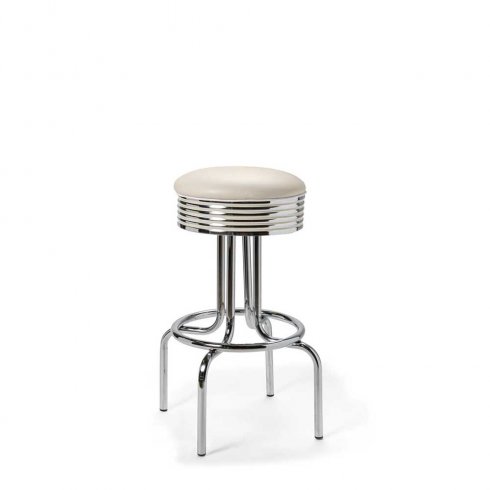 Diner barstol retro utan rygg off white