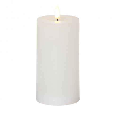 Led Blockljus flytende voks, hvit, 17,5 cm