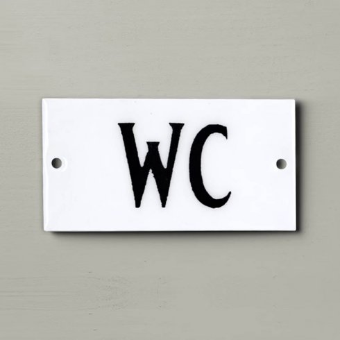 Skilt «WC» 9 x 4,5 cm