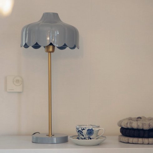Wells bordlampe Blå/gull 50 cm - Pr Home
