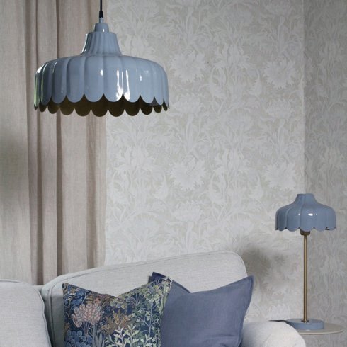 Wells taklampe Blå/gull 43 cm - Pr Home