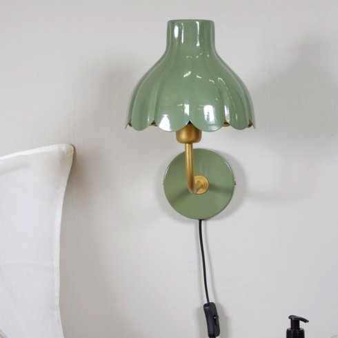 Wells vegglampe Mossa/gull 21 cm – Pr Home