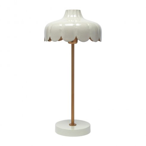 Wells bordlampe, beige/gull, 50 cm – Pr Home
