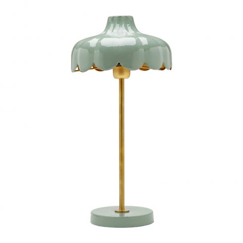 Wells bordlampe Grønn/gull 50 cm - Pr Home