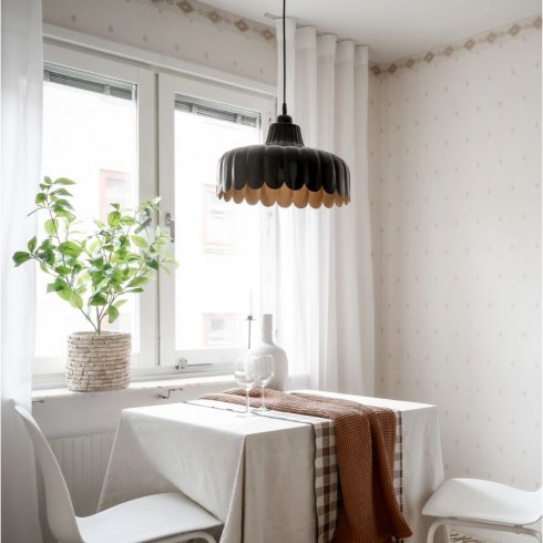 Wells taklampe, svart/gull, 43 cm – Pr Home