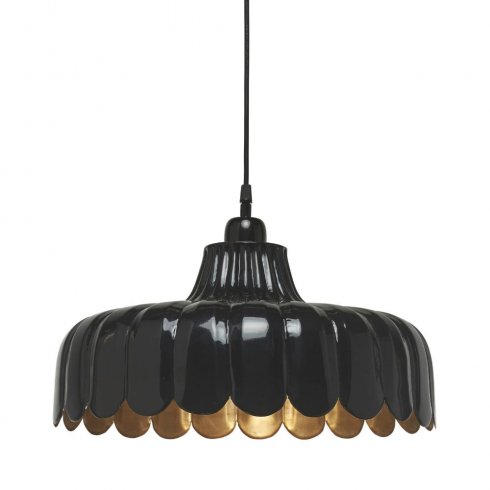 Wells taklampe, svart/gull, 43 cm – Pr Home