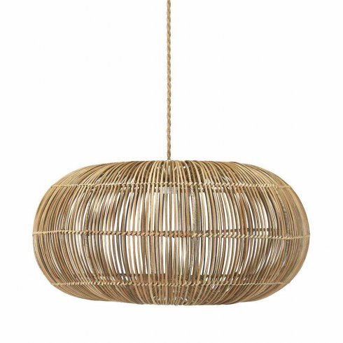 Zuri taklampe, håndflettet naturrotting, 61 cm – Pr Home
